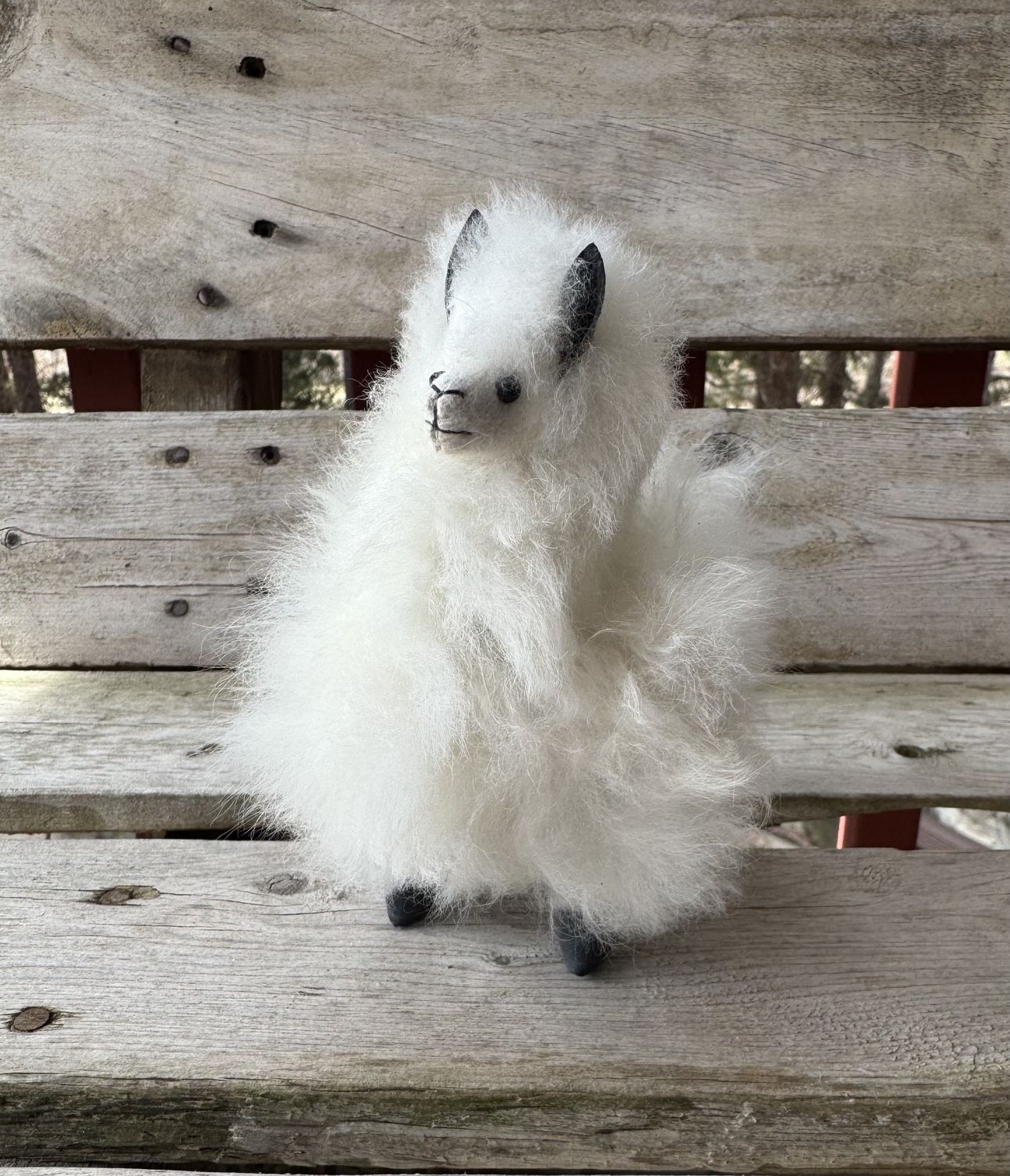 Standing Alpaca 6", Color: White