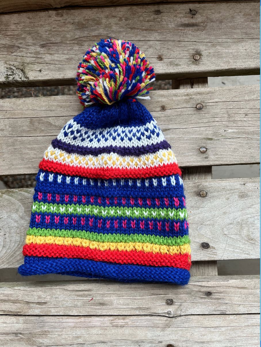 Kids Knit Hat, Color: Blue
