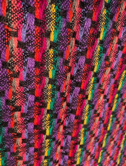 Multicolor Baby Alpaca Scarf, Color: Black