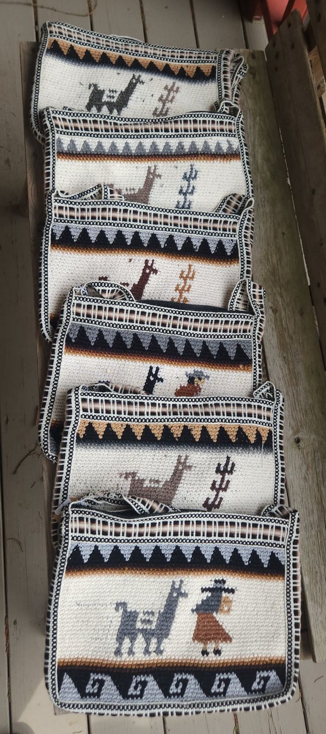 Alpaca Messenger Bags, Color: White