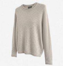Classic Role Neck Sweater, Color: Silver, Size: Med