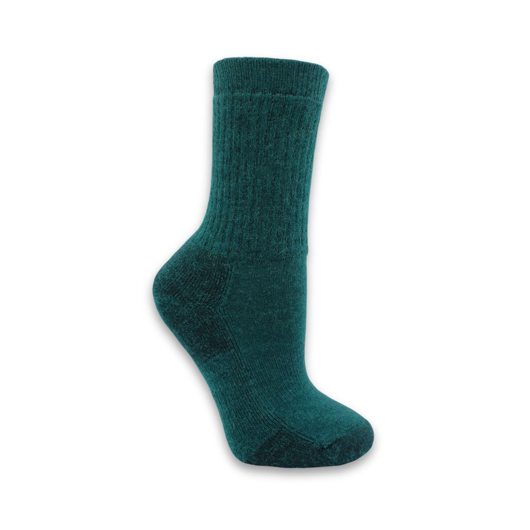 All Day Sock, Color: Emerald, Size: small, style: crew