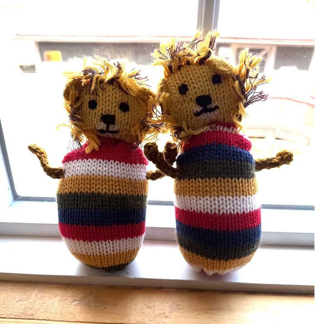 Repurposed Sweater Toy, Design: Lion
