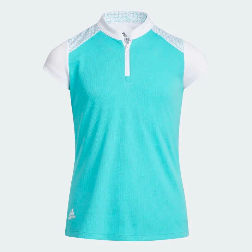 adidas Girls ColourBlock Polo, Color: Mint, Size: S