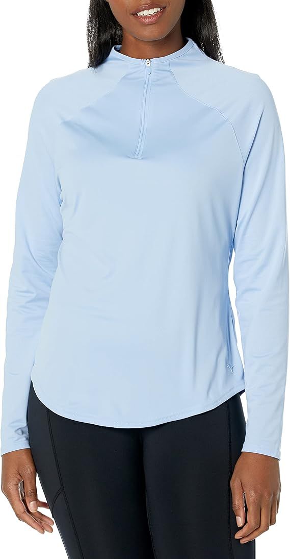 Puma Ladies Shine 1/4 Zip Pullover, Color: Serenity, Size: XS