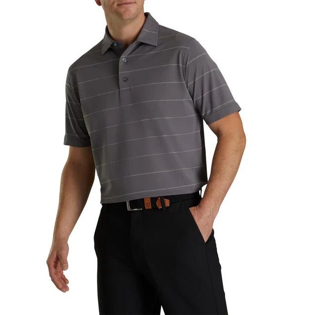 Footjoy Men&#39;s CA Chalkstripe Pique Polo