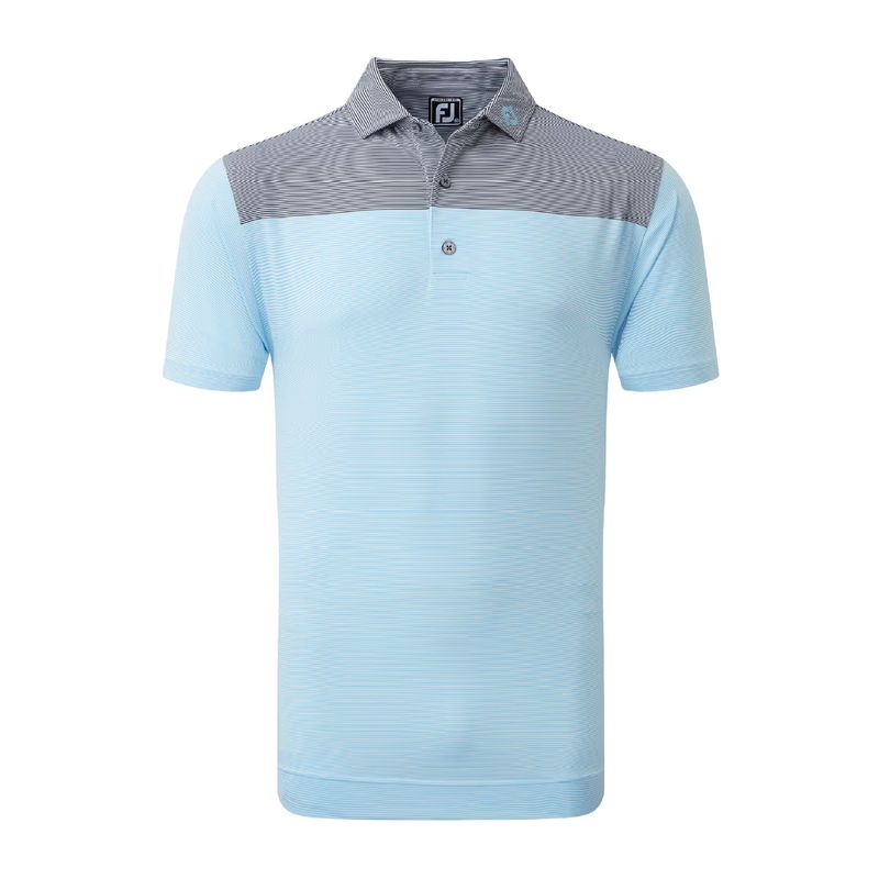 Footjoy Men's CA End-on-End Block Lisle Polo