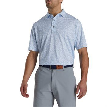 Footjoy Men&#39;s CA Floral Lisle Polo