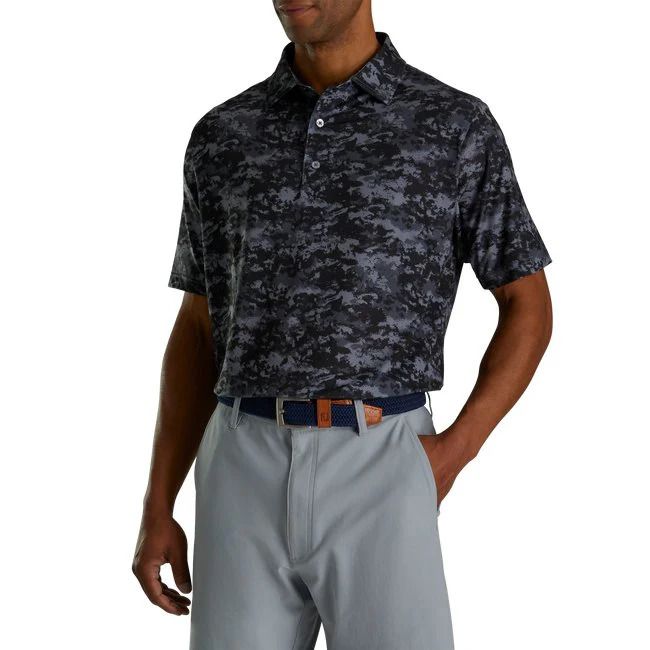 Footjoy Men&#39;s CA Cloud Camo Lisle Polo