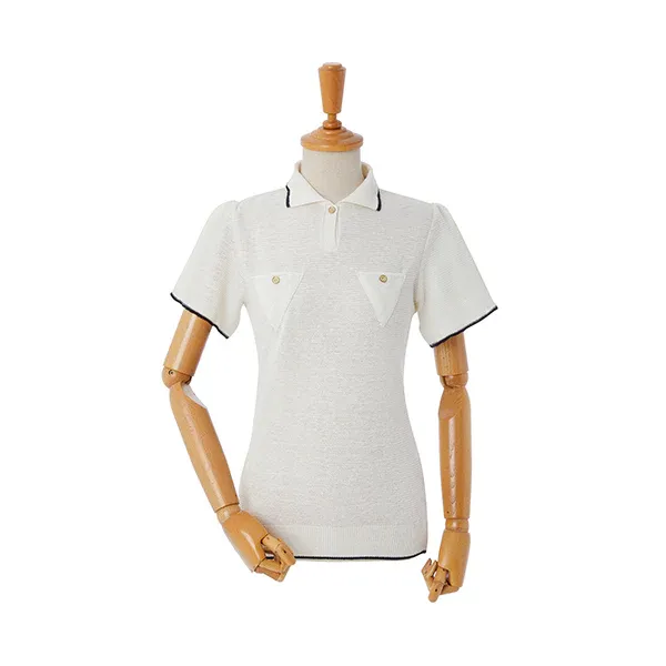 AOW Linnen Mesh T-Collar Knit