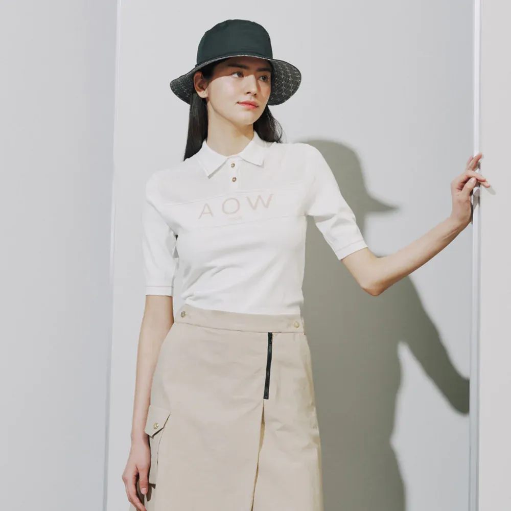 AOW See Through T-Collar Knit