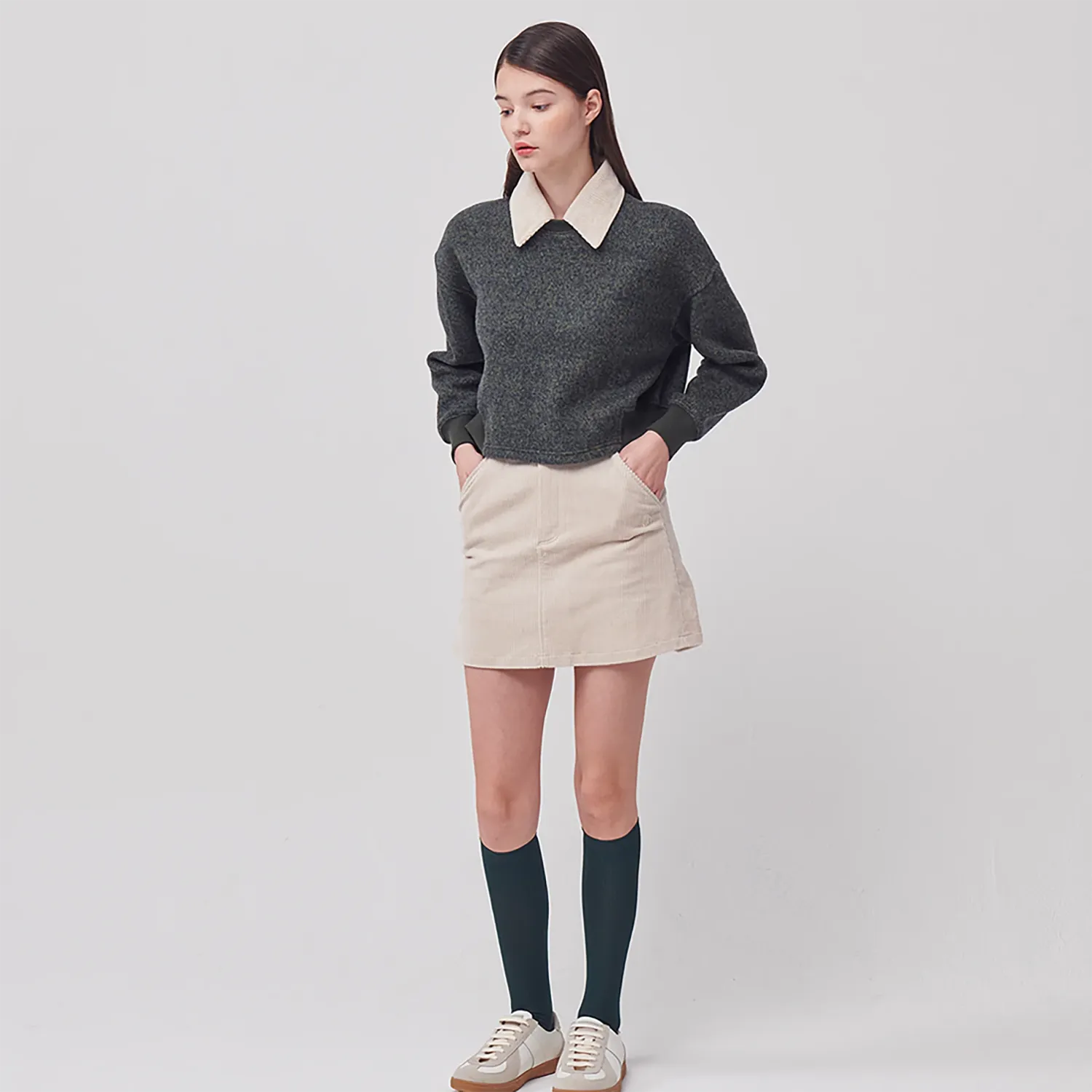 Cellty Elastic Corduroy Skirt
