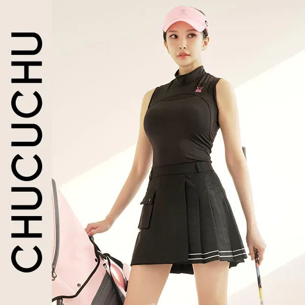 Chucuchu Women&#39;s Half Camo Pleated Skirt