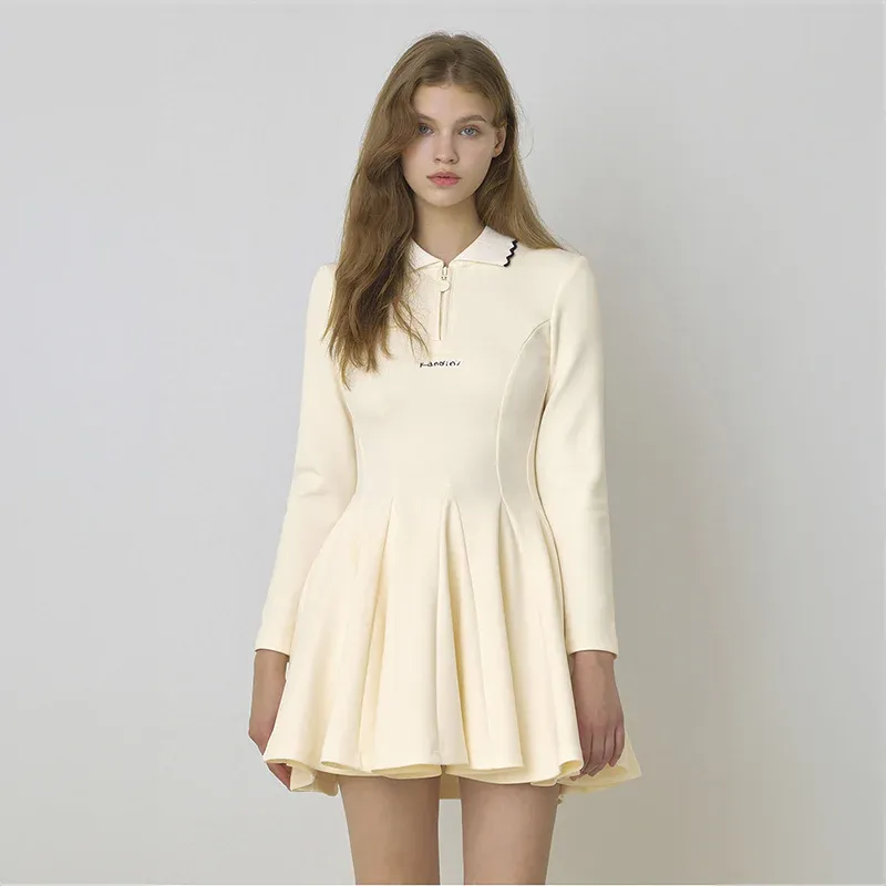 Kandini Zip-up Flared Dress