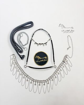 Arabian Horse Photo Session Set – Halter with Crown, Lead Rope, Chain &amp; Necklace