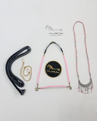 Arabian Horse Photo Session Set – Halter , Lead Rope, Chain &amp; Necklace