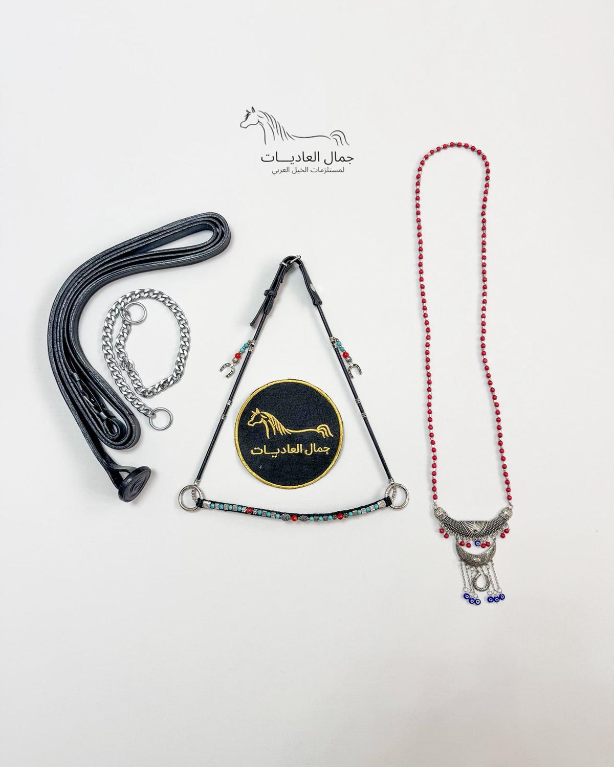 Arabian Horse Photo Session Set – Halter , Lead Rope, Chain &amp; Necklace
