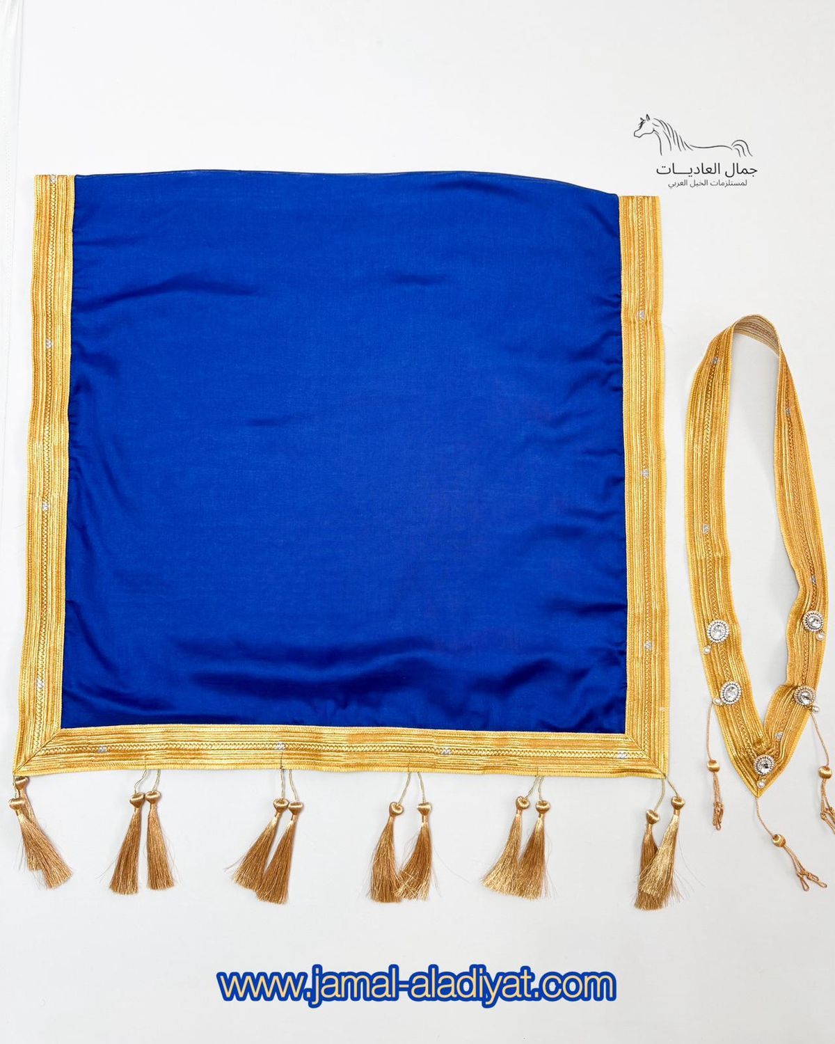 Necklace &amp; Scarf Albisht / Royal Blue With Gold