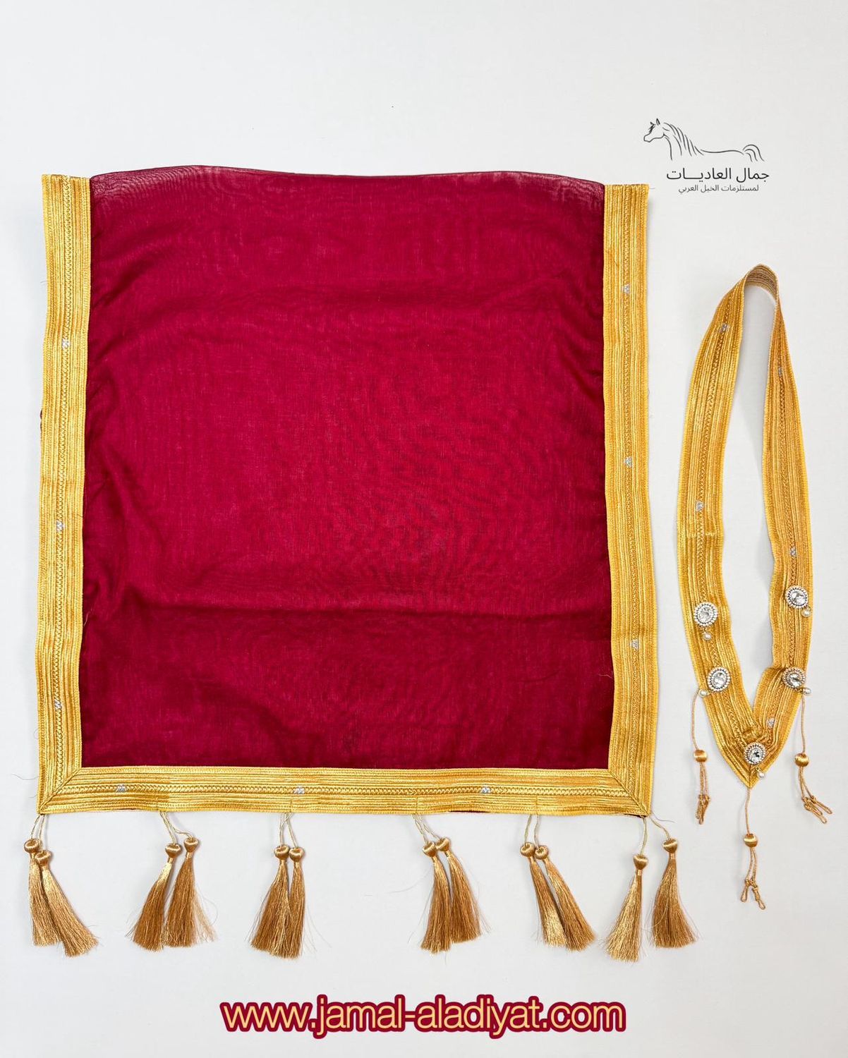 Necklace &amp; Scarf Albisht / Red With Gold