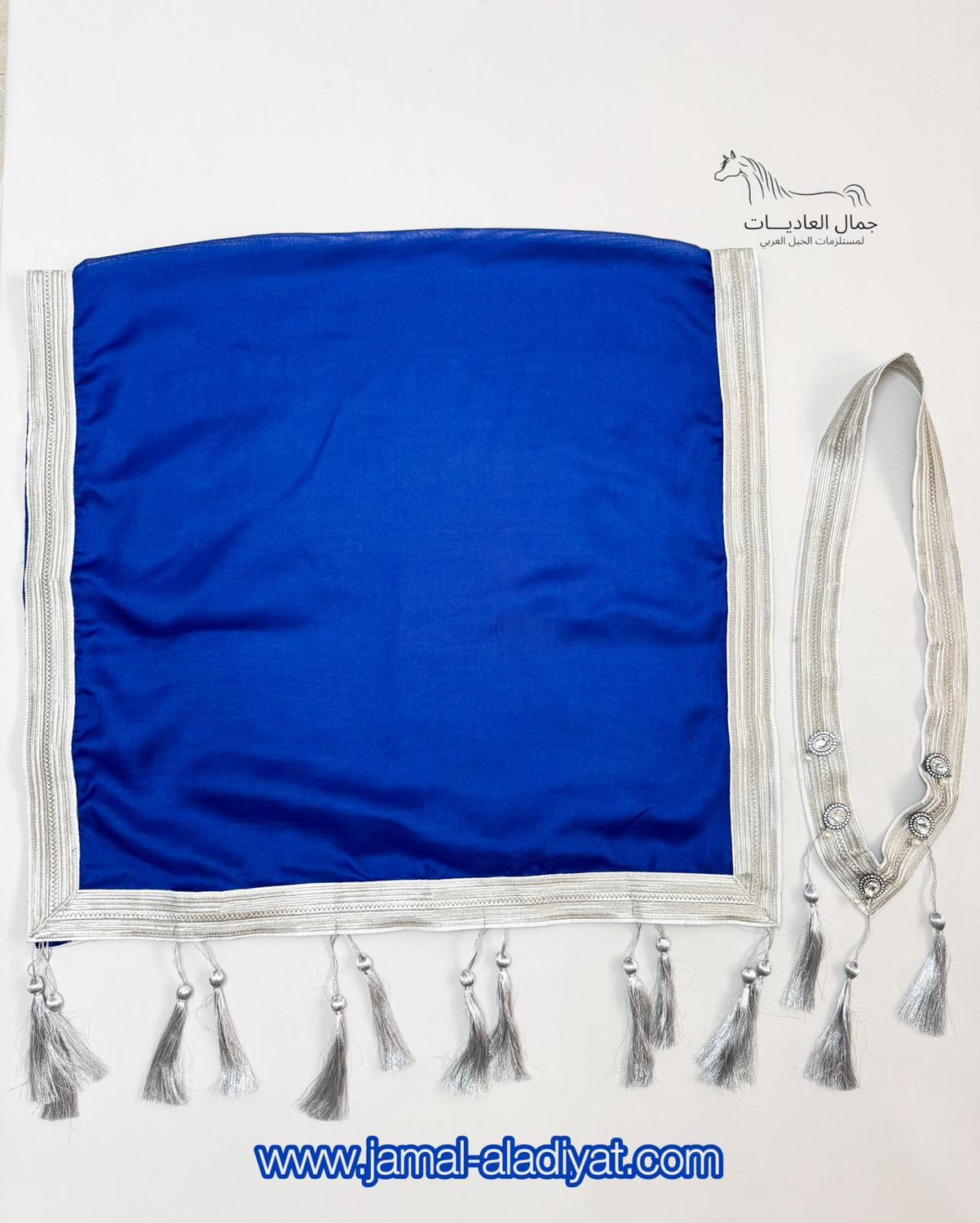 Necklace &amp; Scarf Albisht / Royal Blue With Silver