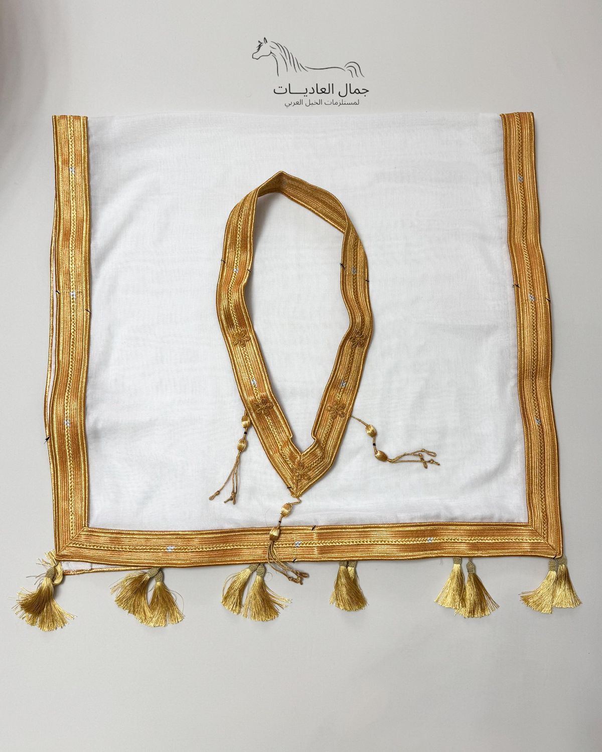 Necklace &amp; Scarf Albisht / Whit With Gold