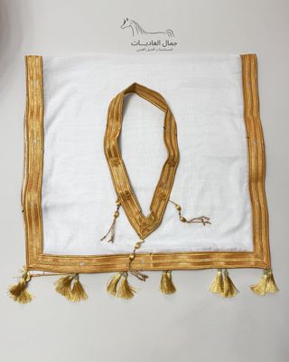 Necklace &amp; Scarf Albisht / Whit With Gold