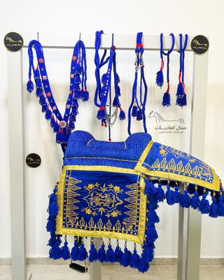 ِArabian Saddle With one Row Wool Tassel /Blue
