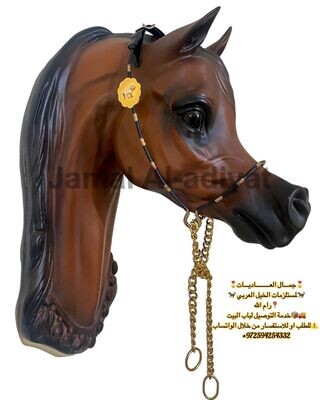 Arabian Horse Head Conchos / Silver With Gold Horse