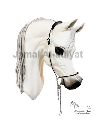 Arabian Horse Head Conchos / Silver With Black