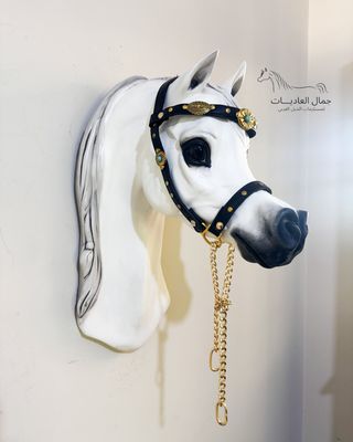 Arabian show halter under 6 months / Gold With Turquoise beads