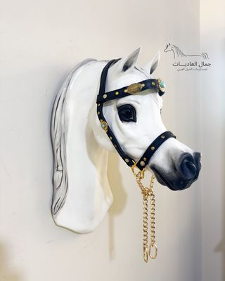 Arabian show halter under 6 months / Gold With Turquoise beads