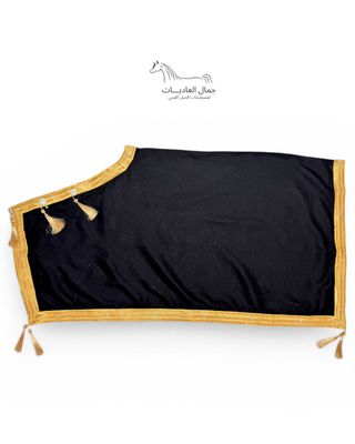 ​Arabian Horse Bisht (Show Blanket) - Black With Gold