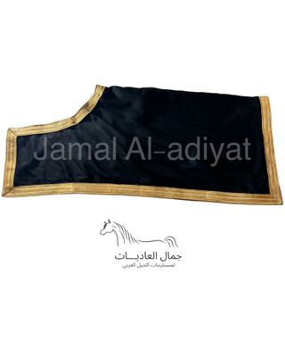 ​Arabian Horse Bisht (Show Blanket) Padded - Black With Gold