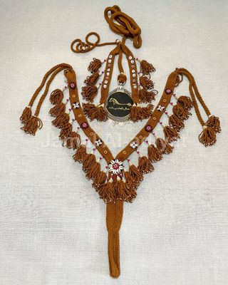 Handmade Wool Arabian Horse Decoration Set – 3 Pieces /Brown