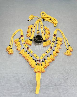 Handmade Wool Arabian Horse Decoration Set – 3 Pieces / Yellow