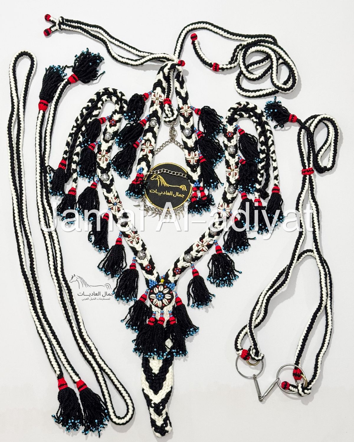 Royal Wool Set For Arabian Horse (Shaband) Y Shap / Black With White