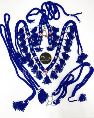 Royal Wool Set For Arabian Horse (Shaband) / V Shap / Blue