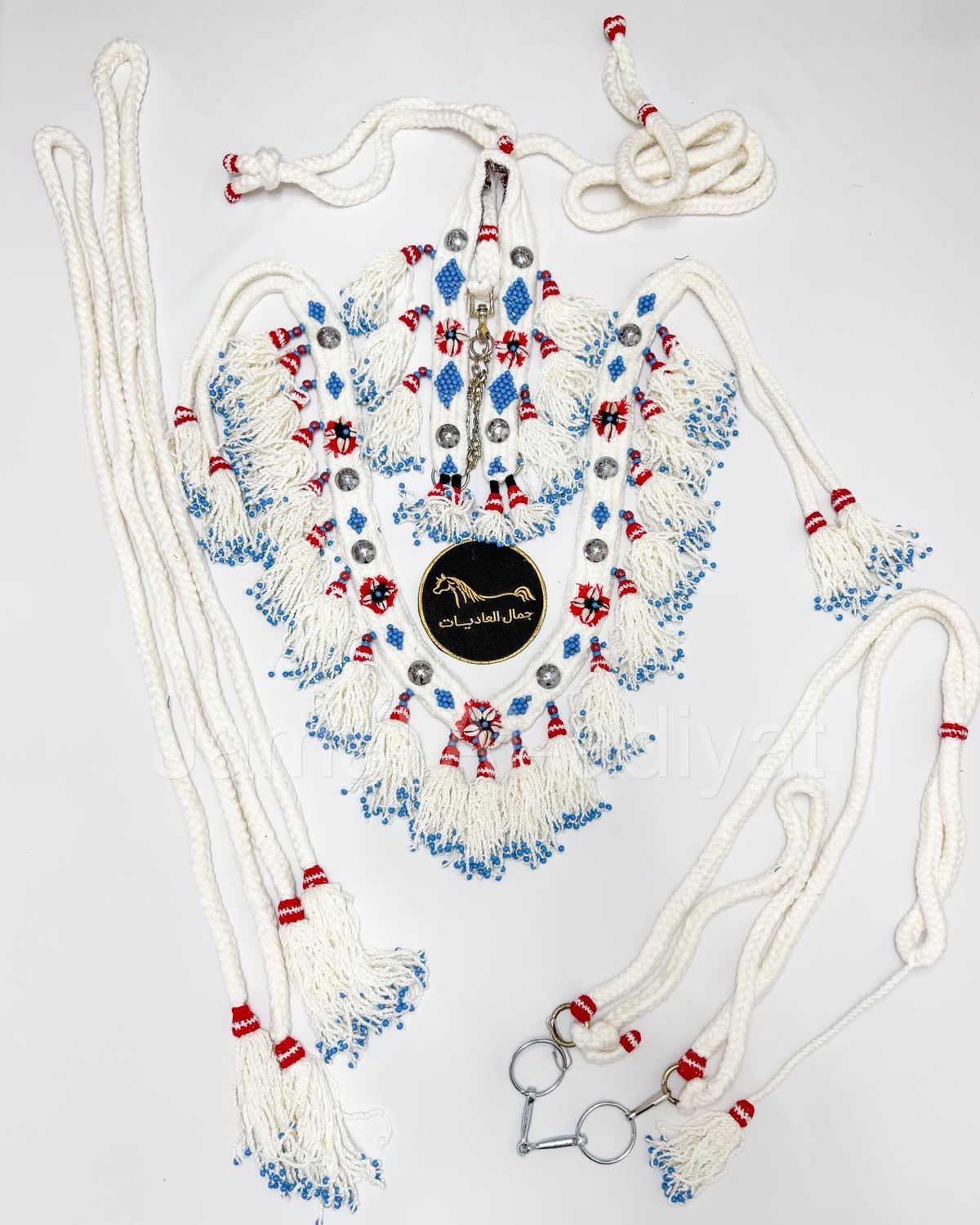 Royal Wool Set For Arabian Horse (Shaband) / V Shap / White