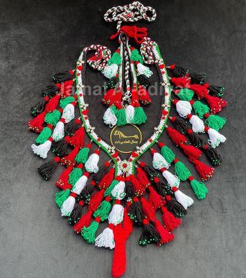Handmade Wool Arabian Horse Decoration Set –3 Round  of the tassels