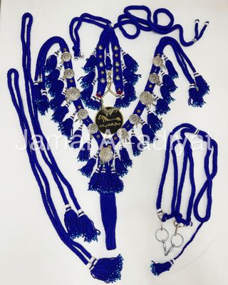 Heavy Wool Royal Shabend Set with Copper Embellishments / Blue