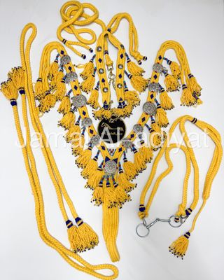 Heavy Wool Royal Shabend Set with Copper Embellishments / Yellow