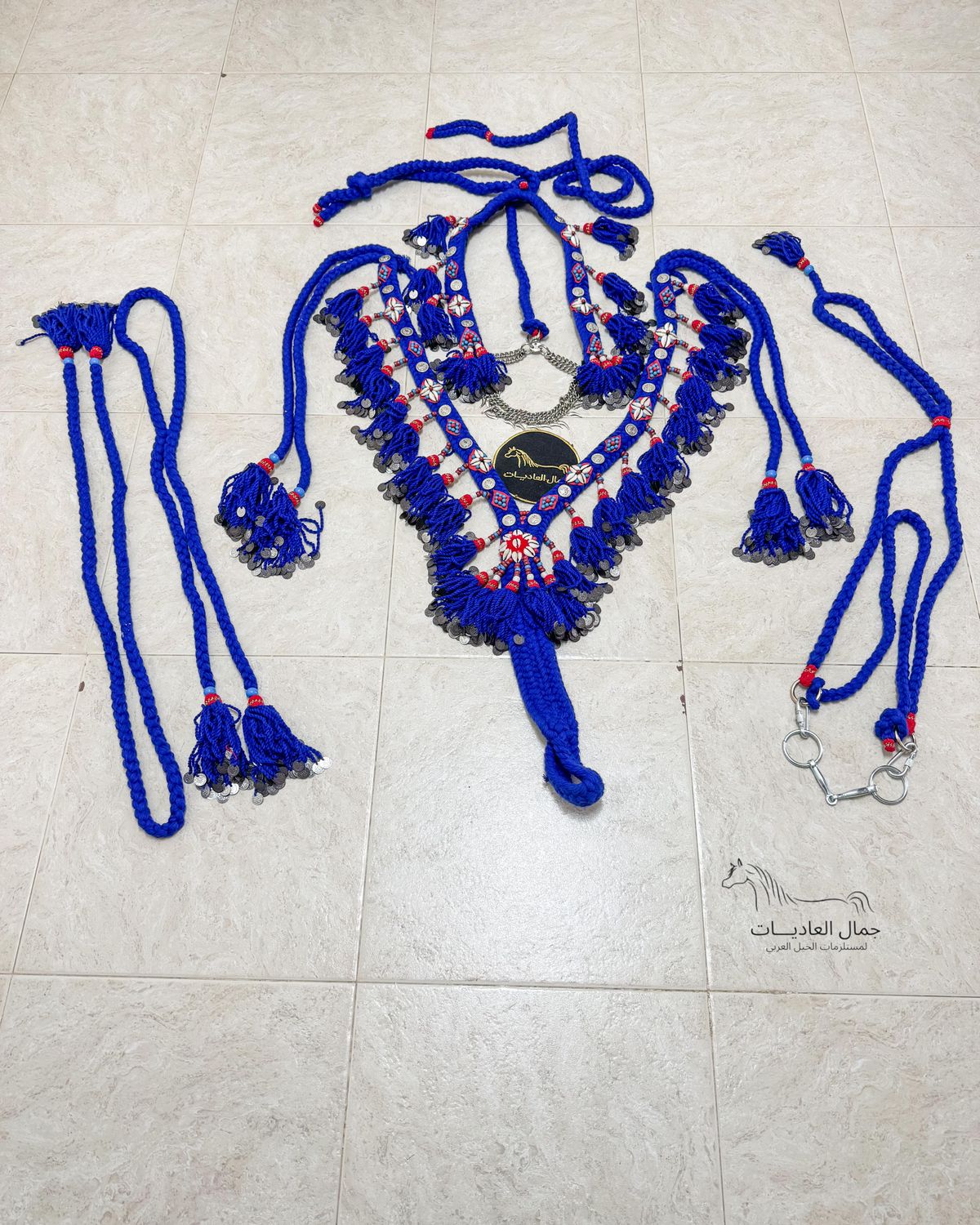 Royal Wool (With Ottoman lira) Set For Arabian Horse (Shaband) . Blue