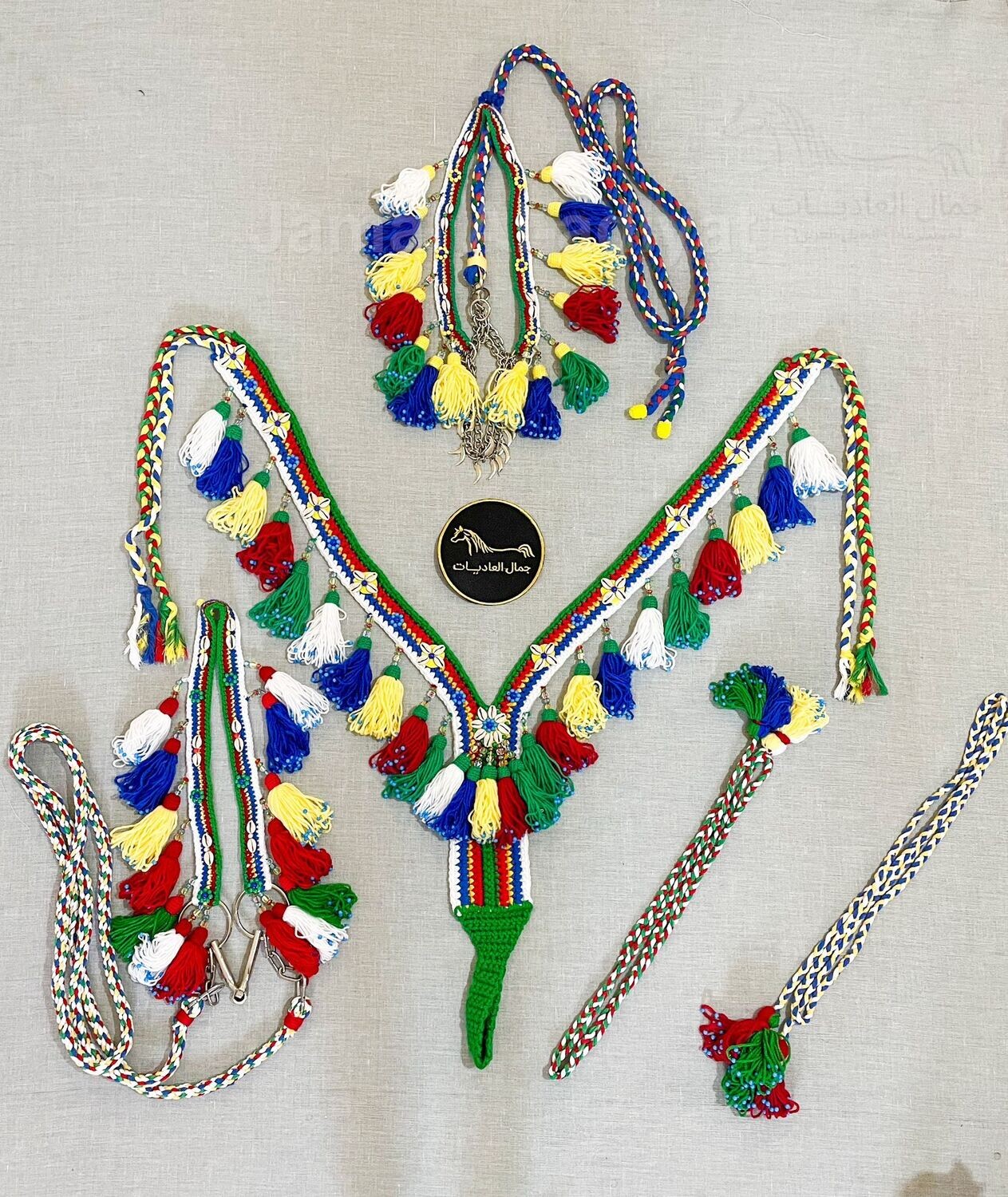 Handmade Wool Arabian Horse Decoration Set –1 Round  of the tassels - 6 Pieces