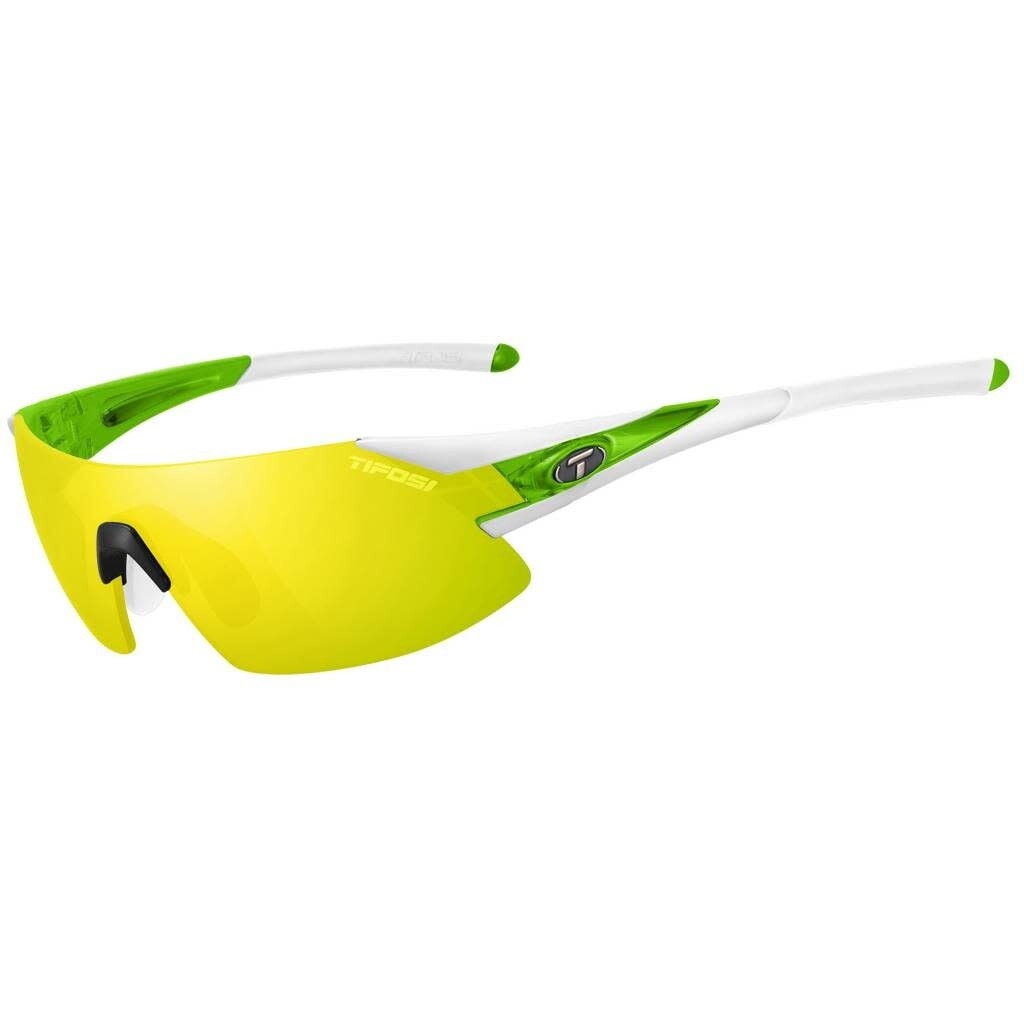 Tifosi, Podium XC, Sunglasses, Frame: White/Green, Lenses: Clarion Yellow, AC Red, Clear