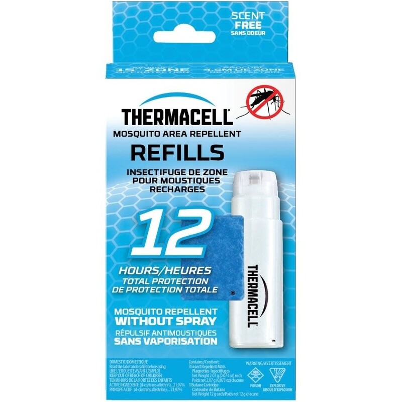 THERMACELL MOSQUITO AREA REPELLENT REFILLS  ( 12 hours )
