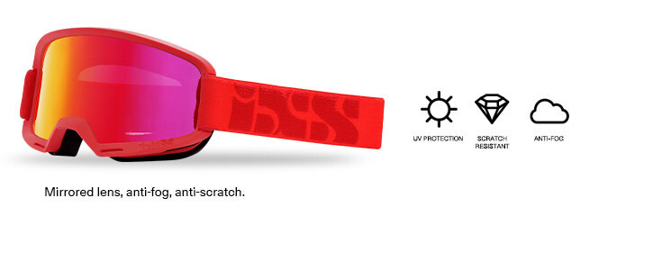 IXS HACK GOGGLE RED/MIRR.RED