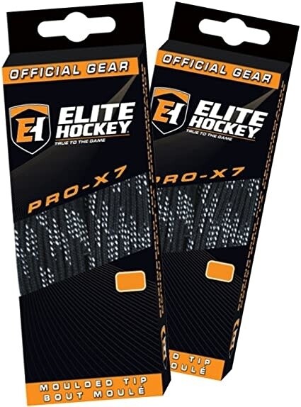 ELITE HOCKEY PRO-X7 NON-WAXED MOULDED TIP SKATE LACES (96")