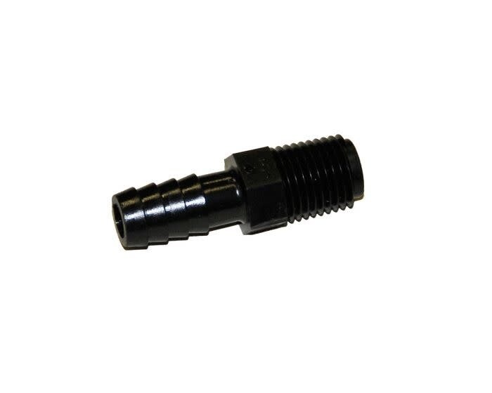 ADPTR HUSH 1/4 NPT X 3/8 BRB BLK
