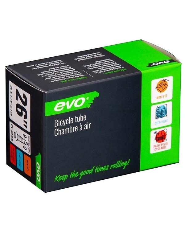 EVO, Presta, Tube, Length: 48mm, 26'', 1.75-2.125