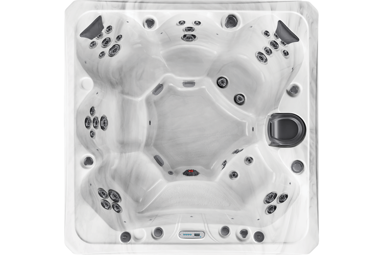 Marquis Spas Vegas Elite ( Alba , Chestnut, blk weathershield ) stereo , twilight lights , ozonator, foam filled, spa frog, control my spa